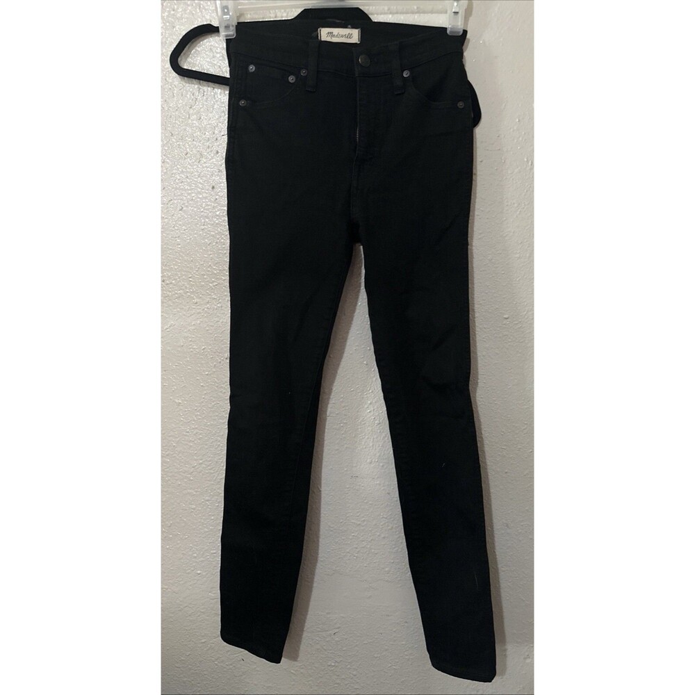 Madewell 10" High-Rise Skinny Skinny Jeans Size 25 Black Denim‎